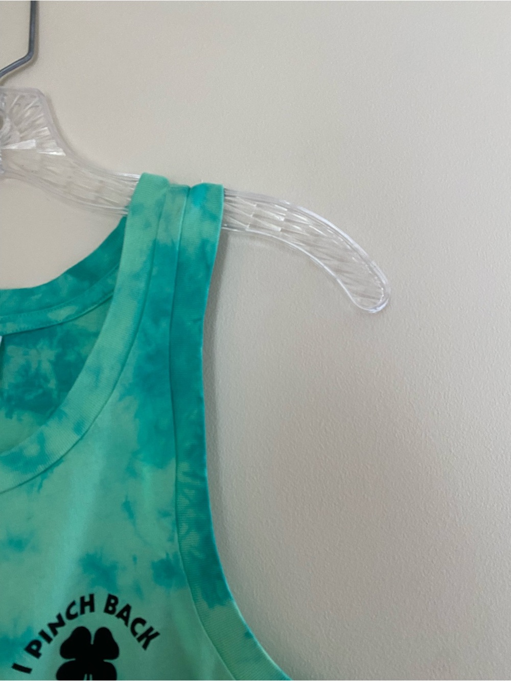 Green Tie-Dye Cropped Tank